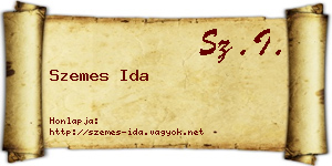 Szemes Ida névjegykártya