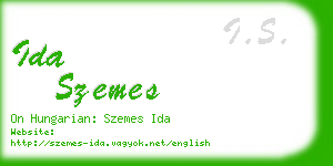 ida szemes business card